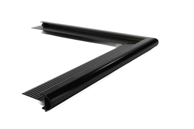 Buitenhoek daktrim aluminium 26 x 45mm kraal zwart / RAL 9005