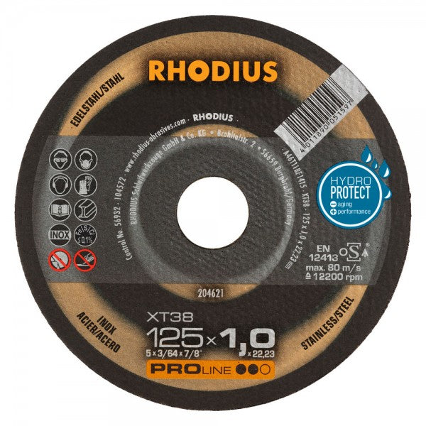 RHODIUS XT38 Doorslijpschijf extra dun (10 stuks)