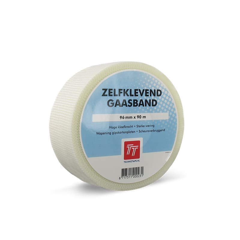 TechnoTape Gaasband Indoor Zelfklevend 96 mm x 90 m Wit