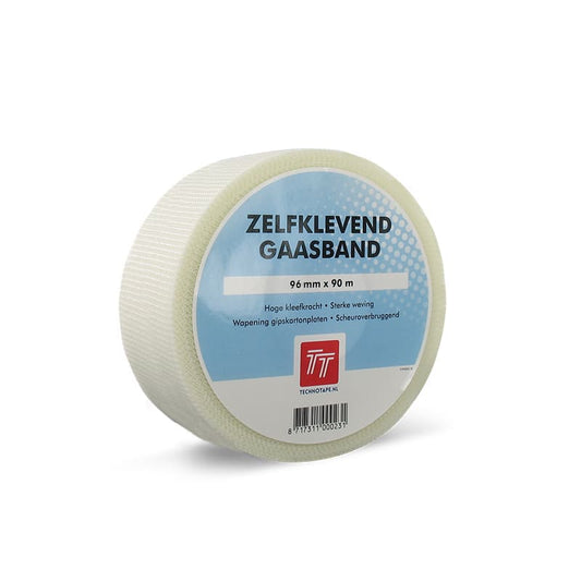 TechnoTape Gaasband Indoor Zelfklevend 96 mm x 90 m Wit