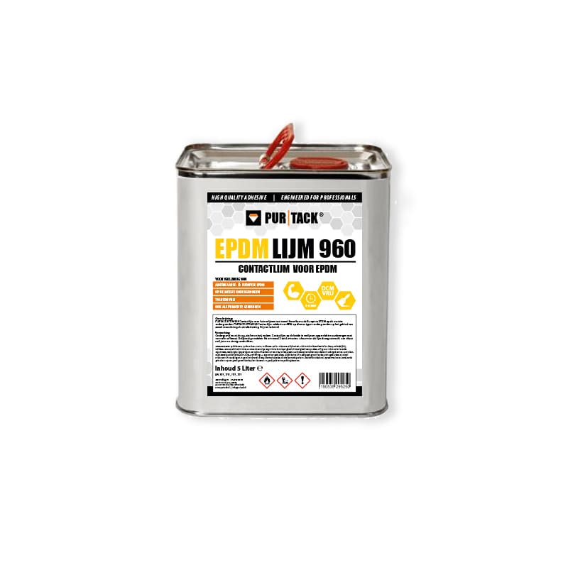 Purtack® 960 EPDM Contactlijm 5 liter – voor dakvlakken, randen en opstanden