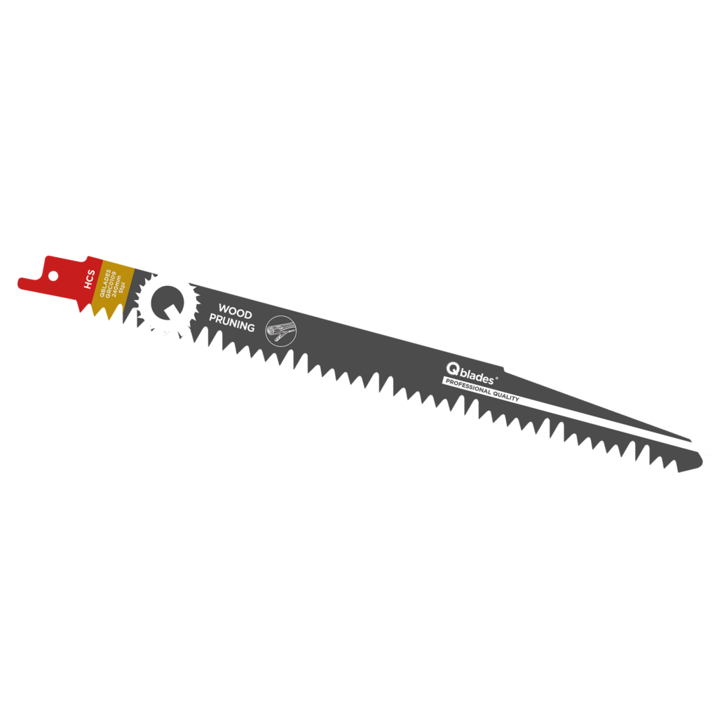 Qblades Reciprozaagblad Hout, Snoeihout, HCS, 5tpi - 240mm