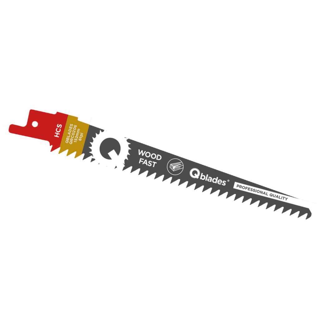 Qblades Reciprozaagblad Hout, Constructiehout, HCS, 6tpi - 152mm