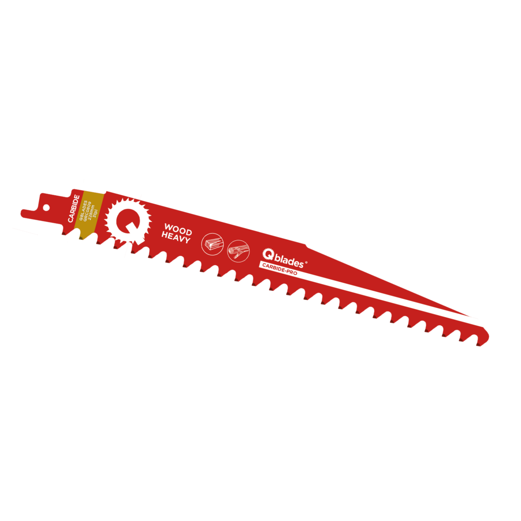 Qblades Reciprozaagblad Hout, Hardhout, CARB, 3tpi - 228mm, 50x longer life