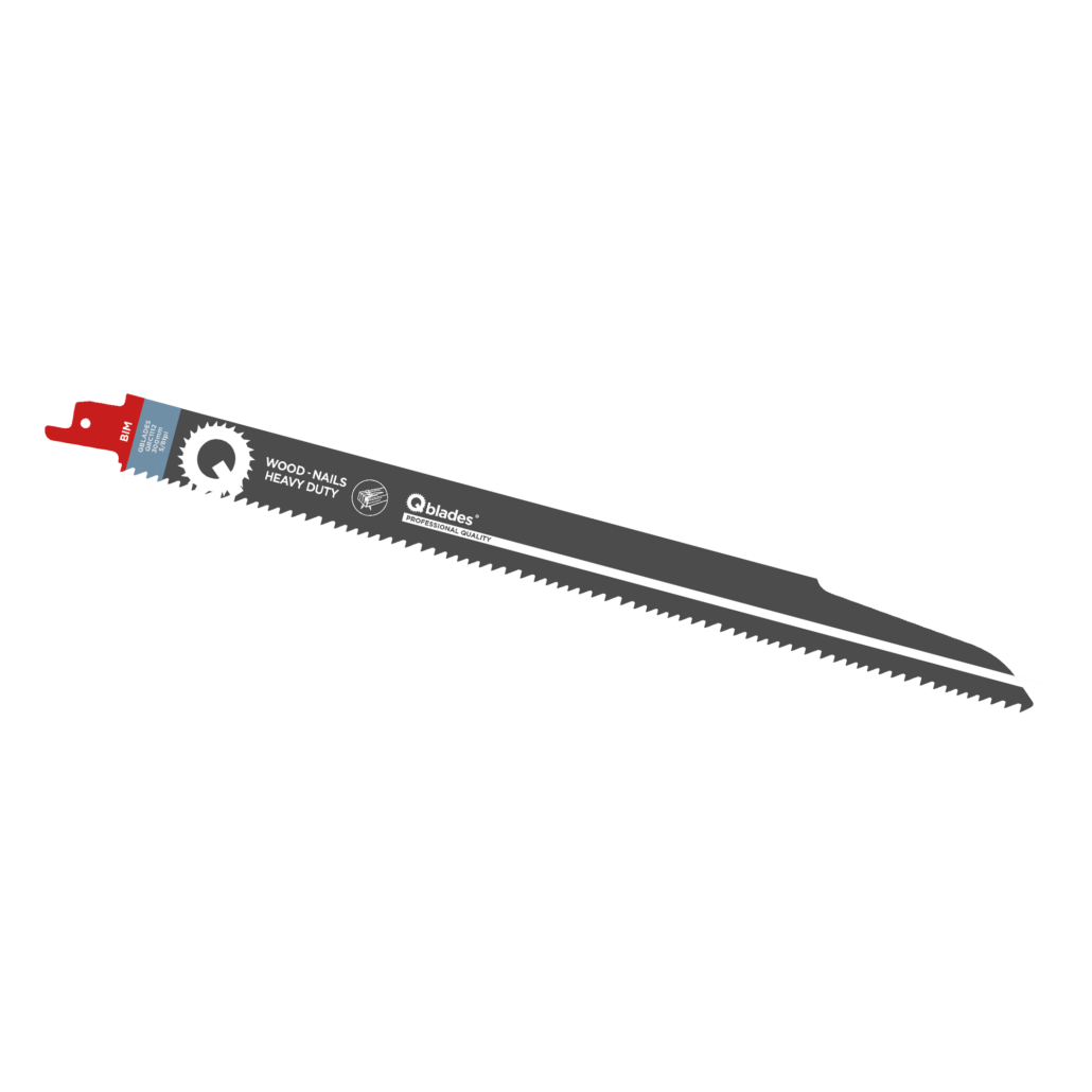 Qblades Reciprozaagblad Hout met spijkers, BIM, 5/8tpi - 300mm