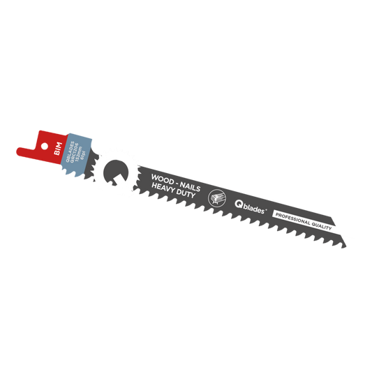 Qblades Reciprozaagblad Hout met spijkers, BIM, 6tpi - 152mm