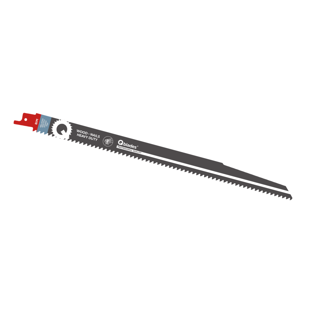 Qblades Reciprozaagblad Hout met spijkers, BIM, 6tpi - 302mm