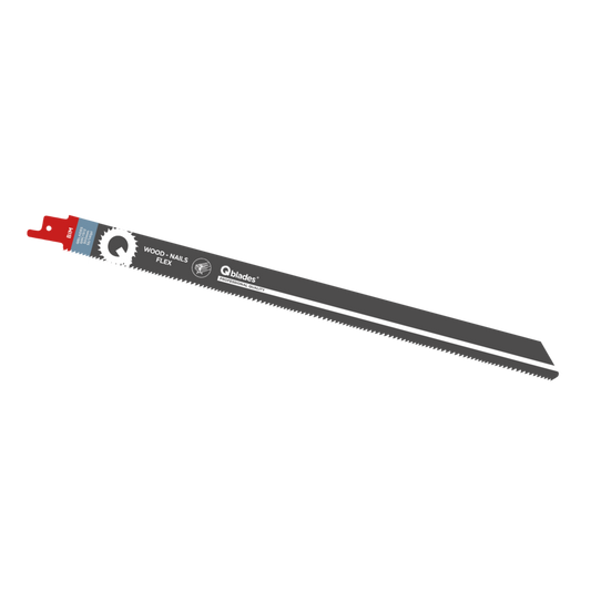 Qblades Reciprozaagblad Hout met spijkers, Flexibel, BIM, 10/14tpi - 304mm