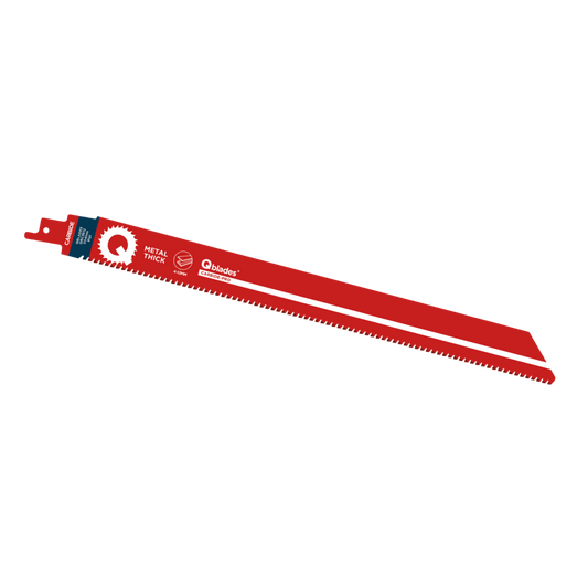 Qblades Reciprozaagblad Dik Metaal, Staal tot 12mm, CARB, 8tpi - 304mm, 50x longer life