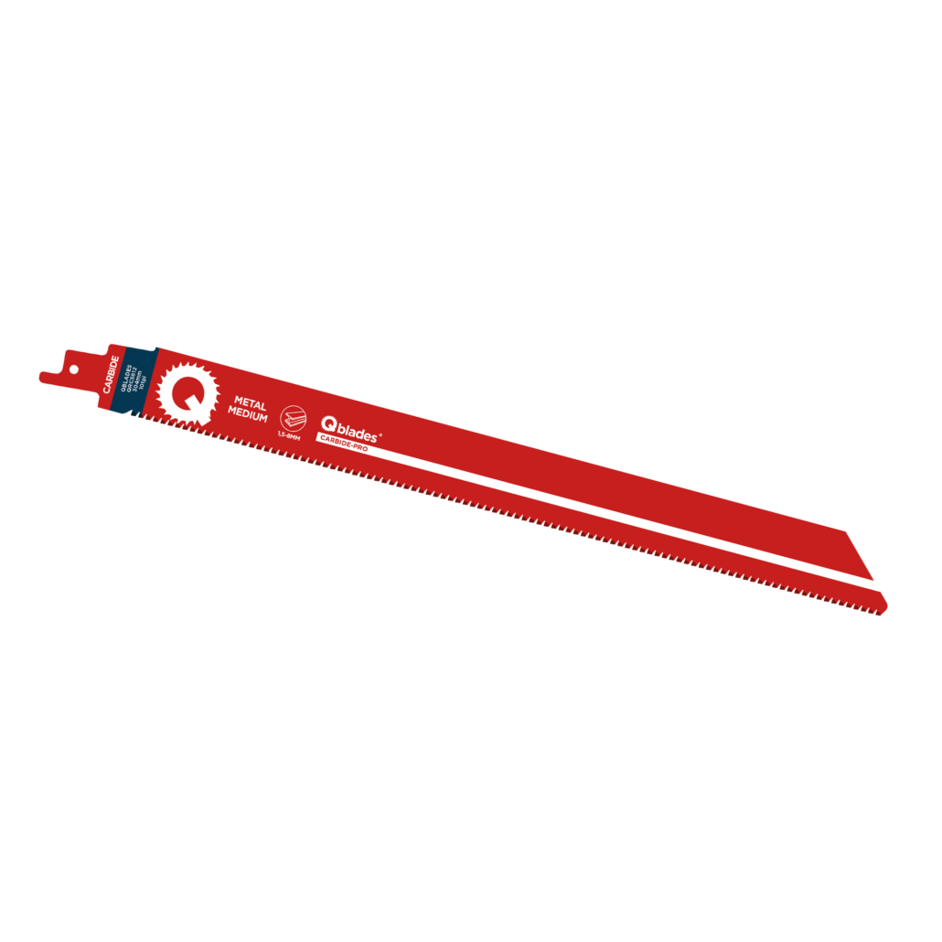 Qblades Reciprozaagblad Medium Metaal, Staal tot 8mm, CARB, 10tpi - 304mm, 50x longer life