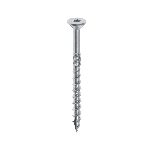 Wood Spaanplaatschroef 6 mm met snijpunt T30 Grofdraad verzinkt deeldraad (200 stuks)