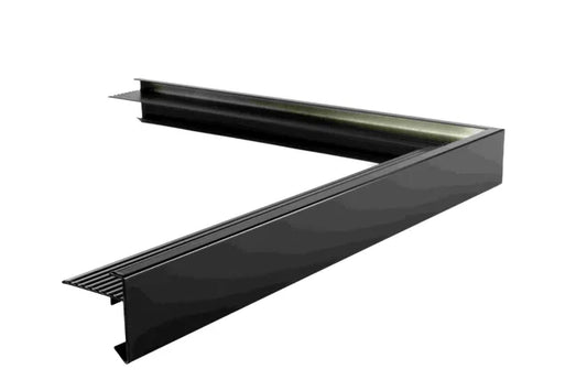 Aluminium buitenhoek zwart standaard 60 x 60mm